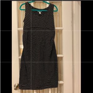 EUC black/white stripe sz S maternity dress